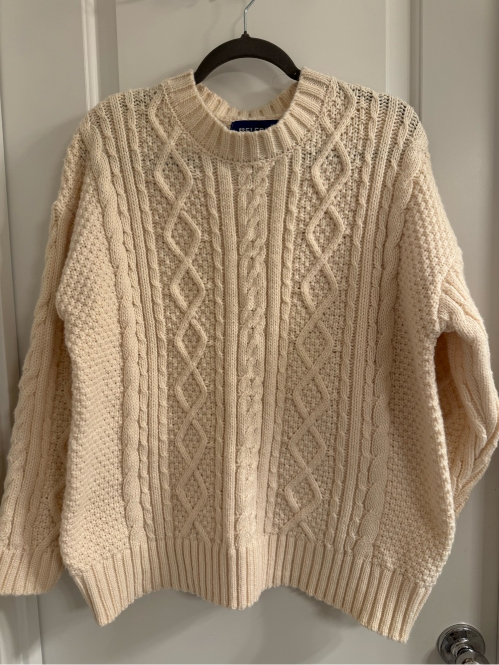 Cream Cable Knit Women's Sweater - Brand: Elfric Eden